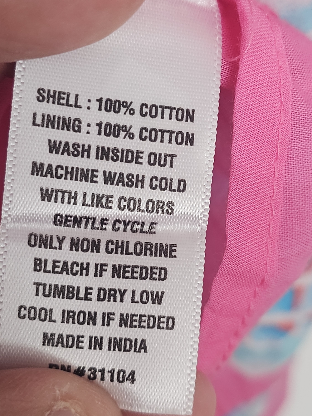 crown & ivy Pink Mini Dress with Blue Pineapple Print Playful Whimsical{Bx20} - Picture 10 of 11